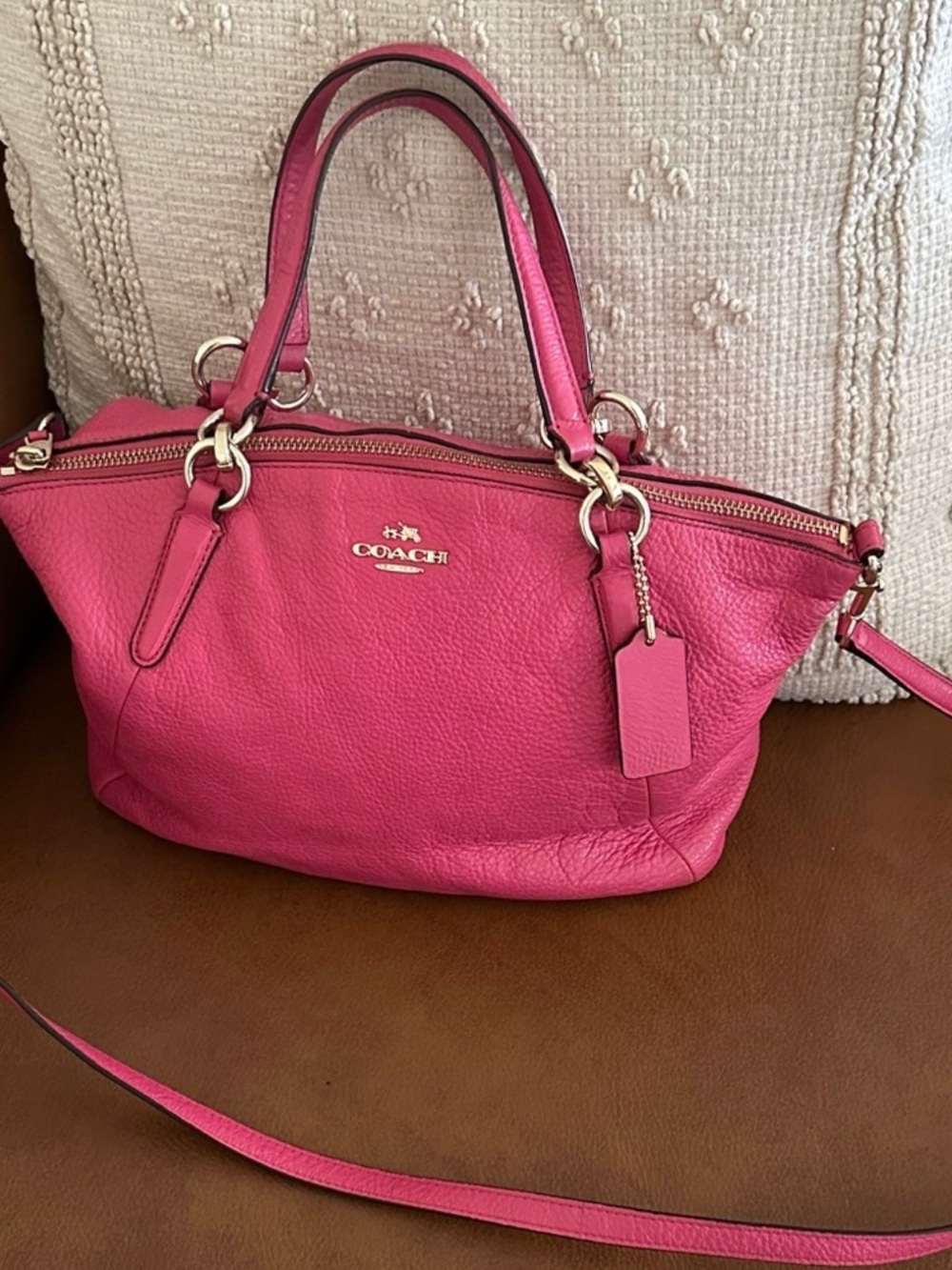 Coach Pink Leather Bag
